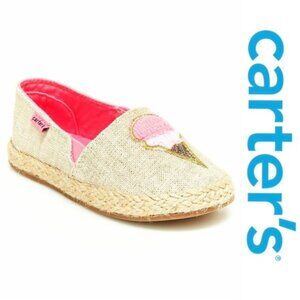 Carters | Cream and Pink Ice Cream Cone Ari Espadrille Shoes | Size 5 Toddler